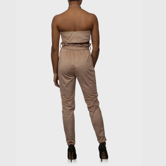 Two Piece Jogger Pant Set Tan - Picture 2 of 3